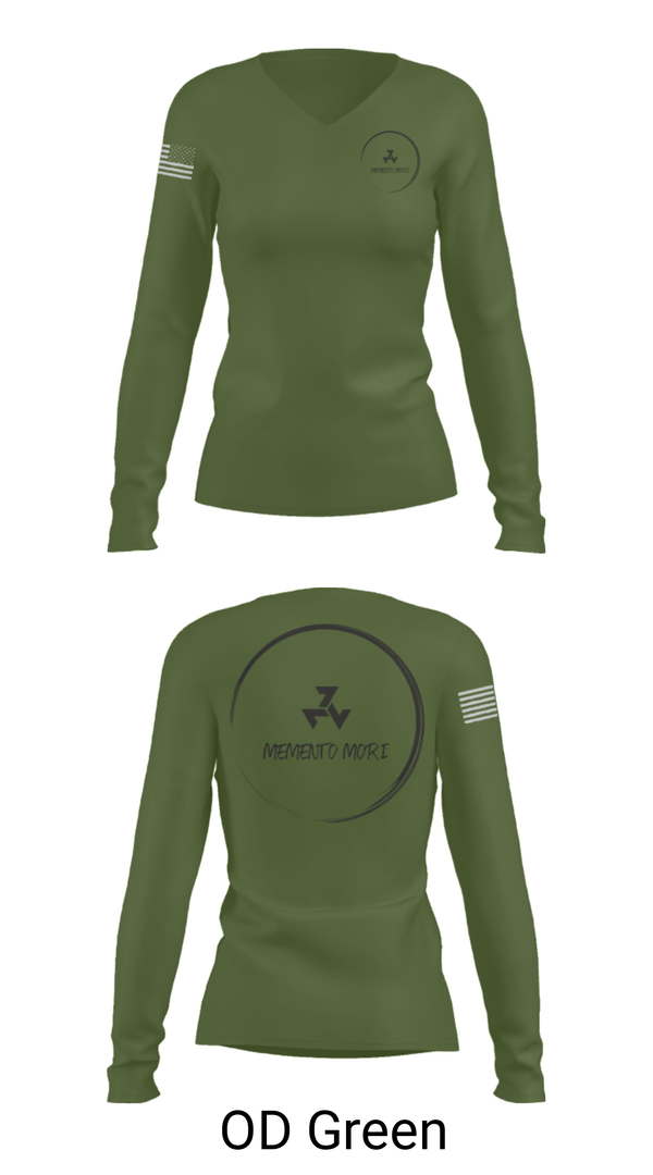 Women's Long Sleeve Vneck Shirt, , Army, Teamtime, Team time, sublimation, custom sports apparel, team uniforms, spirit wear, spiritwear, sports uniforms, custom shirts, team store, custom team store, fundraiser sports, apparel fundraiser