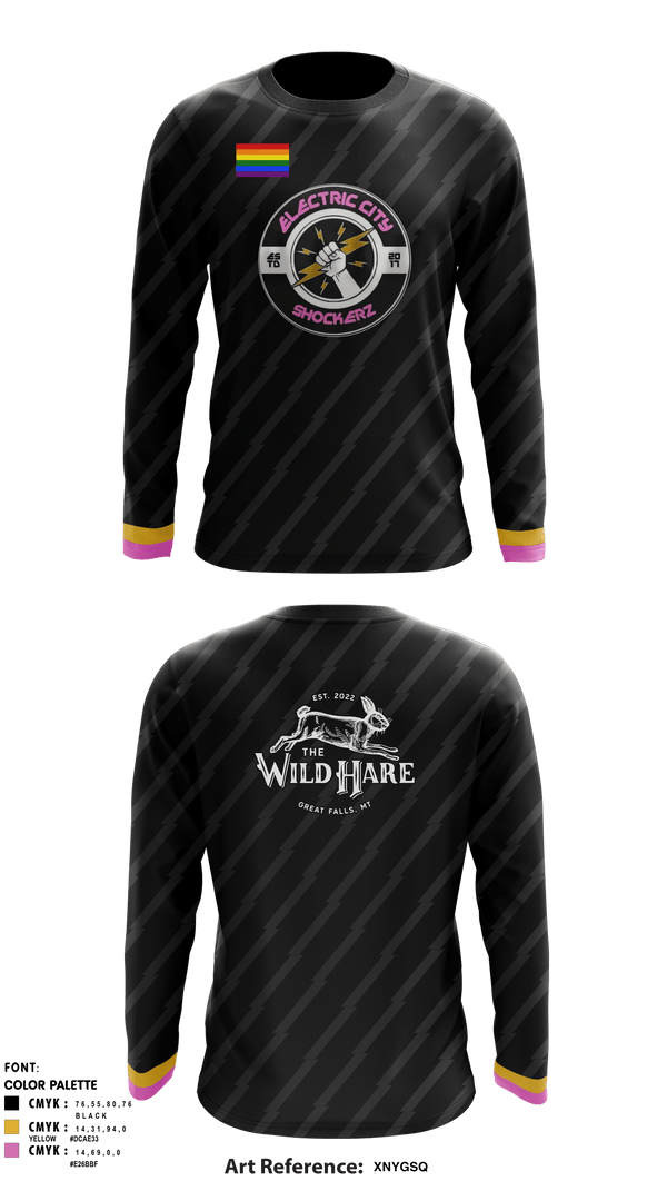 Long Sleeve Performance Shirt, Electric city shockerz, Rugby, Teamtime, Team time, sublimation, custom sports apparel, team uniforms, spirit wear, spiritwear, sports uniforms, custom shirts, team store, custom team store, fundraiser sports, apparel fundraiser