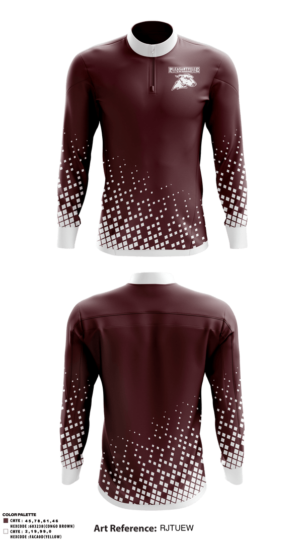 Quarter Zip Jacket, Pleasantville High School Swimming, Swimming, Teamtime, Team time, sublimation, custom sports apparel, team uniforms, spirit wear, spiritwear, sports uniforms, custom shirts, team store, custom team store, fundraiser sports, apparel fundraiser