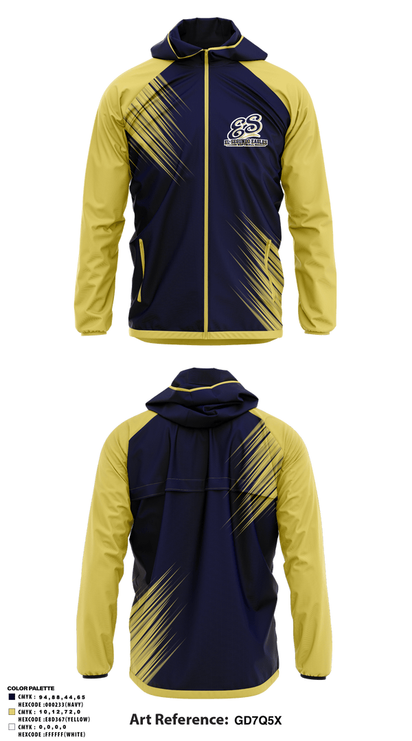 Windbreaker, El Segundo Eagles Softball, Softball, Teamtime, Team time, sublimation, custom sports apparel, team uniforms, spirit wear, spiritwear, sports uniforms, custom shirts, team store, custom team store, fundraiser sports, apparel fundraiser