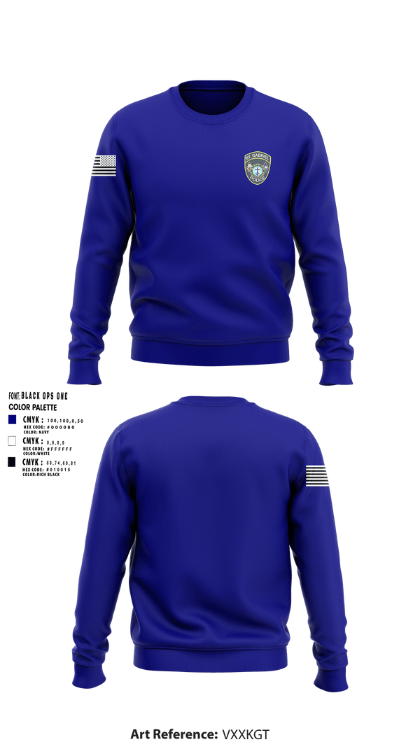 Crew Neck Sweatshirt, SGPD, Police, Teamtime, Team time, sublimation, custom sports apparel, team uniforms, spirit wear, spiritwear, sports uniforms, custom shirts, team store, custom team store, fundraiser sports, apparel fundraiser
