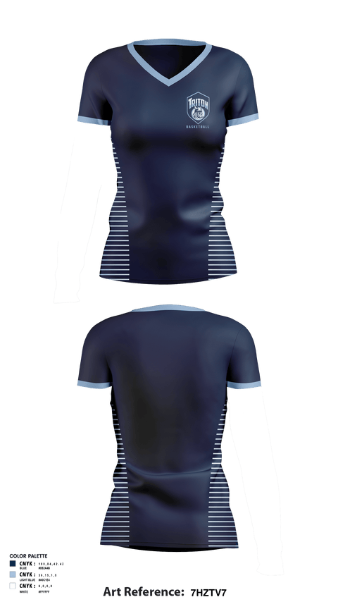 Women's Short Sleeve Vneck Shirt, Triton Youth Basketball, Men's Basketball, Teamtime, Team time, sublimation, custom sports apparel, team uniforms, spirit wear, spiritwear, sports uniforms, custom shirts, team store, custom team store, fundraiser sports, apparel fundraiser