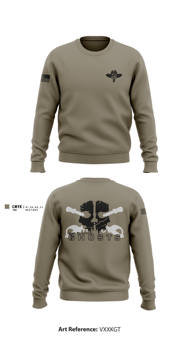 Crew Neck Sweatshirt, GHOSTS, Army, Teamtime, Team time, sublimation, custom sports apparel, team uniforms, spirit wear, spiritwear, sports uniforms, custom shirts, team store, custom team store, fundraiser sports, apparel fundraiser