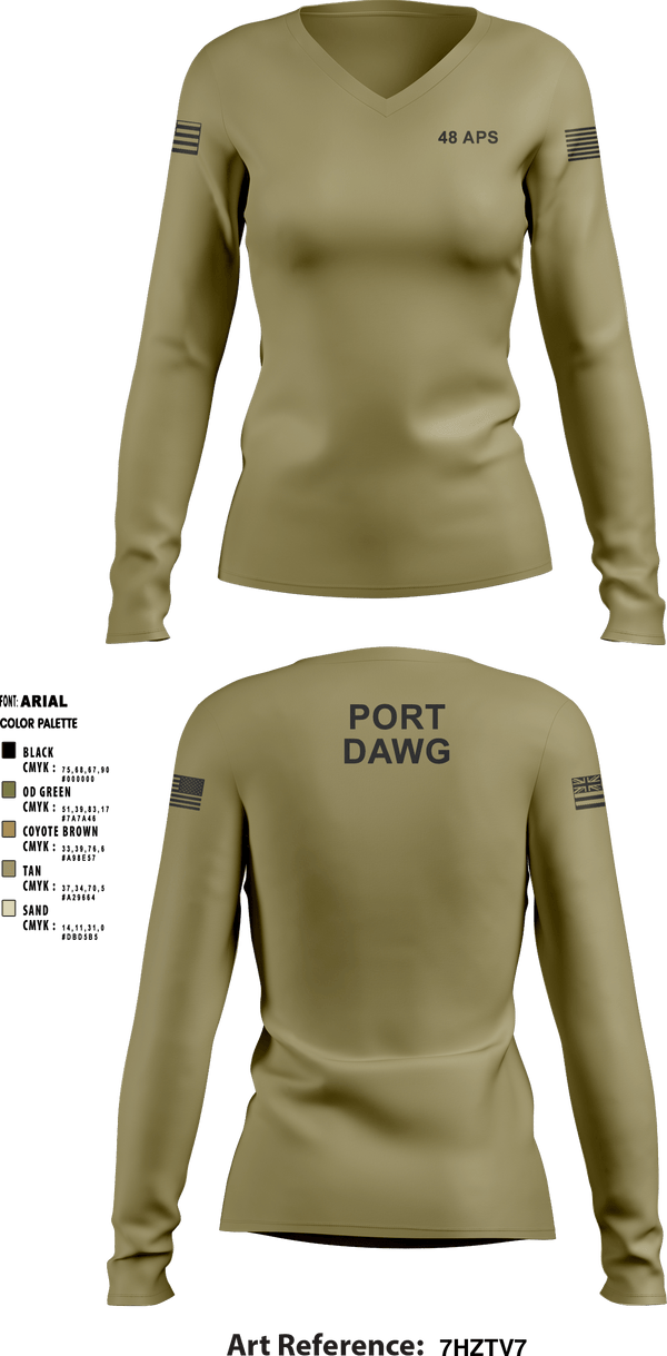 Women's Long Sleeve Vneck Shirt, , Air Force, Teamtime, Team time, sublimation, custom sports apparel, team uniforms, spirit wear, spiritwear, sports uniforms, custom shirts, team store, custom team store, fundraiser sports, apparel fundraiser