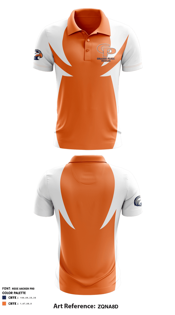 Short Sleeve Performance Polo, College Place Wrestling, Wrestling, Teamtime, Team time, sublimation, custom sports apparel, team uniforms, spirit wear, spiritwear, sports uniforms, custom shirts, team store, custom team store, fundraiser sports, apparel fundraiser
