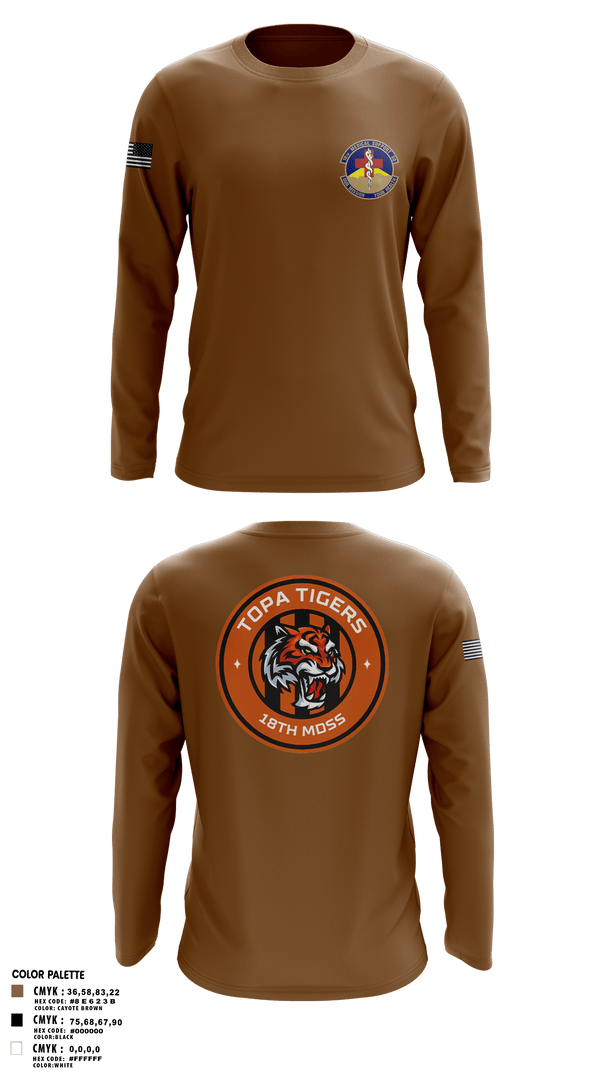 Long Sleeve Performance Shirt, 18 Medical Support Squadron, Air Force, Teamtime, Team time, sublimation, custom sports apparel, team uniforms, spirit wear, spiritwear, sports uniforms, custom shirts, team store, custom team store, fundraiser sports, apparel fundraiser