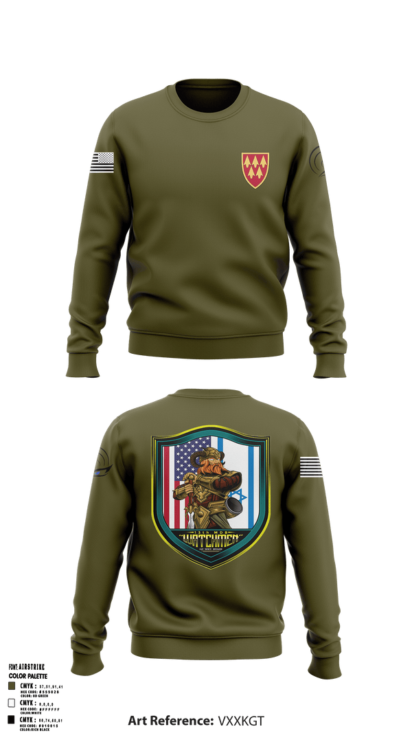 Crew Neck Sweatshirt, 13TH Missile Defense Battery, , Teamtime, Team time, sublimation, custom sports apparel, team uniforms, spirit wear, spiritwear, sports uniforms, custom shirts, team store, custom team store, fundraiser sports, apparel fundraiser