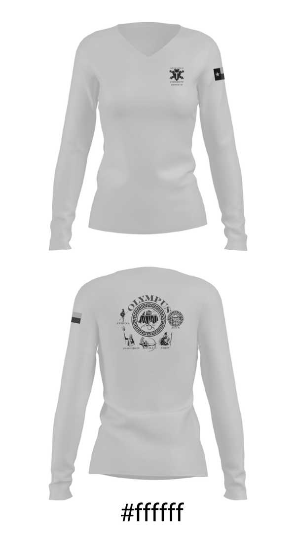 Women's Long Sleeve Vneck Shirt, 3-133 FA, Army, Teamtime, Team time, sublimation, custom sports apparel, team uniforms, spirit wear, spiritwear, sports uniforms, custom shirts, team store, custom team store, fundraiser sports, apparel fundraiser