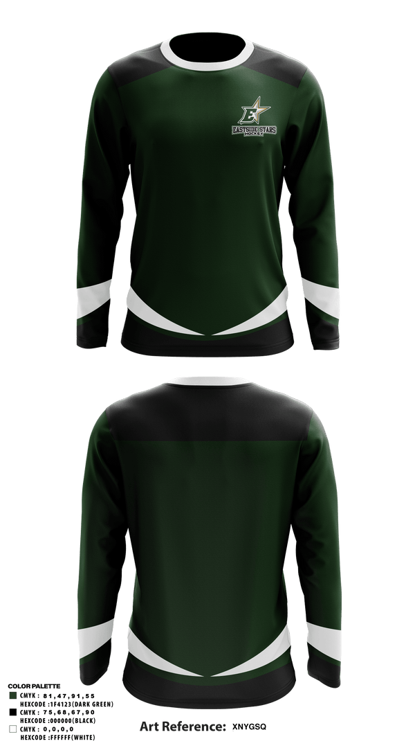 Long Sleeve Performance Shirt, Eastside Stars Hockey, Ice Hockey, Teamtime, Team time, sublimation, custom sports apparel, team uniforms, spirit wear, spiritwear, sports uniforms, custom shirts, team store, custom team store, fundraiser sports, apparel fundraiser