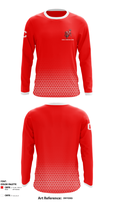 Long Sleeve Performance Shirt, Coquille Senior High School Track, Track & Field, Teamtime, Team time, sublimation, custom sports apparel, team uniforms, spirit wear, spiritwear, sports uniforms, custom shirts, team store, custom team store, fundraiser sports, apparel fundraiser
