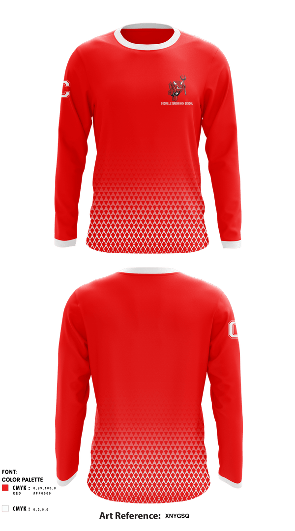 Long Sleeve Performance Shirt, Coquille Senior High School Track, Track & Field, Teamtime, Team time, sublimation, custom sports apparel, team uniforms, spirit wear, spiritwear, sports uniforms, custom shirts, team store, custom team store, fundraiser sports, apparel fundraiser