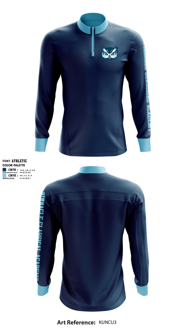 Quarter Zip Jacket, Pinnacle Classical Academy, Spirit Store, Teamtime, Team time, sublimation, custom sports apparel, team uniforms, spirit wear, spiritwear, sports uniforms, custom shirts, team store, custom team store, fundraiser sports, apparel fundraiser