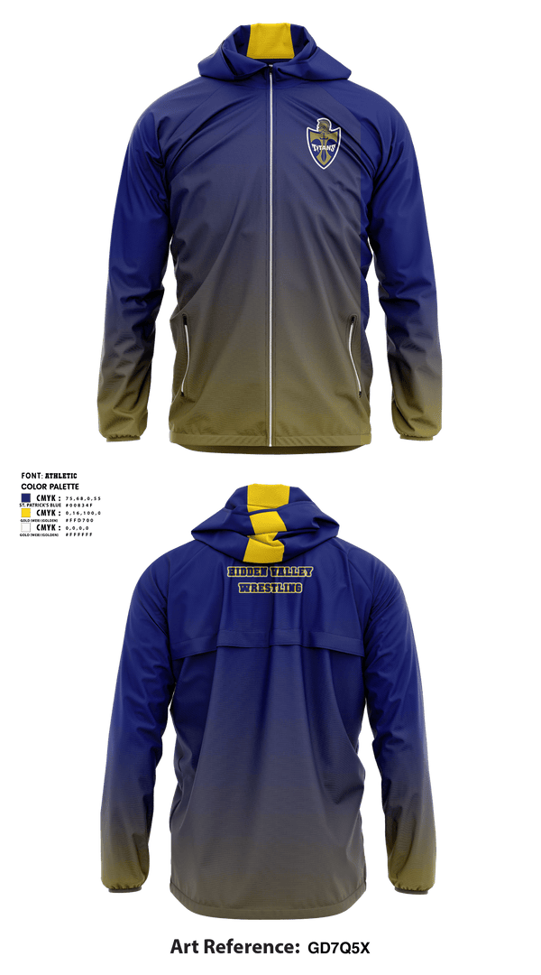 Windbreaker, Hidden Valley High School Wrestling, Wrestling, Teamtime, Team time, sublimation, custom sports apparel, team uniforms, spirit wear, spiritwear, sports uniforms, custom shirts, team store, custom team store, fundraiser sports, apparel fundraiser