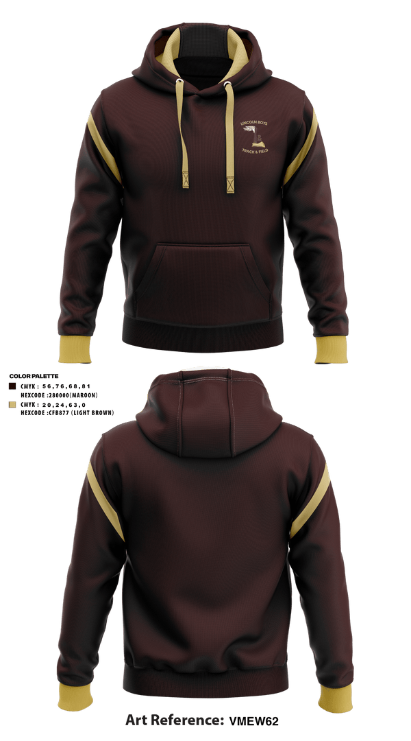 Hoodie, Lincoln High School Track, Track & Field, Teamtime, Team time, sublimation, custom sports apparel, team uniforms, spirit wear, spiritwear, sports uniforms, custom shirts, team store, custom team store, fundraiser sports, apparel fundraiser