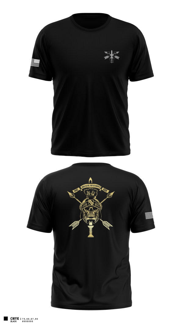 Old School Cotton Feel Shirt, HHC, GSB, 5SFG, Army, Teamtime, Team time, sublimation, custom sports apparel, team uniforms, spirit wear, spiritwear, sports uniforms, custom shirts, team store, custom team store, fundraiser sports, apparel fundraiser