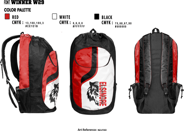 Gear Bag, Elsinore High School Swimming, Swimming, Teamtime, Team time, sublimation, custom sports apparel, team uniforms, spirit wear, spiritwear, sports uniforms, custom shirts, team store, custom team store, fundraiser sports, apparel fundraiser