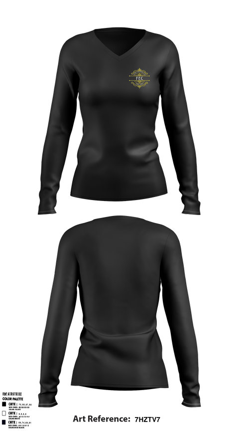 Women's Long Sleeve Vneck Shirt, educators clubeducators club, , Teamtime, Team time, sublimation, custom sports apparel, team uniforms, spirit wear, spiritwear, sports uniforms, custom shirts, team store, custom team store, fundraiser sports, apparel fundraiser