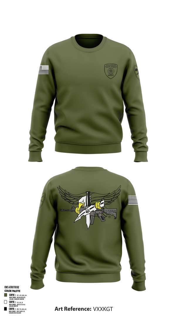 Crew Neck Sweatshirt, Tulsa County Sheriff’s Office Special Weapons and Tactics, Police, Teamtime, Team time, sublimation, custom sports apparel, team uniforms, spirit wear, spiritwear, sports uniforms, custom shirts, team store, custom team store, fundraiser sports, apparel fundraiser