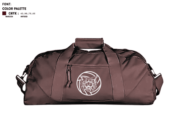 Duffle Bag, West Bridgewater High School Volleyball, Women's Volleyball, Teamtime, Team time, sublimation, custom sports apparel, team uniforms, spirit wear, spiritwear, sports uniforms, custom shirts, team store, custom team store, fundraiser sports, apparel fundraiser