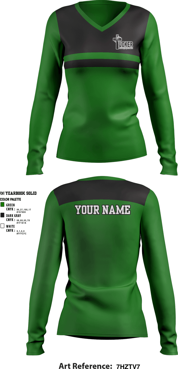Women's Long Sleeve Vneck Shirt, Tucker Missionary Baptist Church, , Teamtime, Team time, sublimation, custom sports apparel, team uniforms, spirit wear, spiritwear, sports uniforms, custom shirts, team store, custom team store, fundraiser sports, apparel fundraiser
