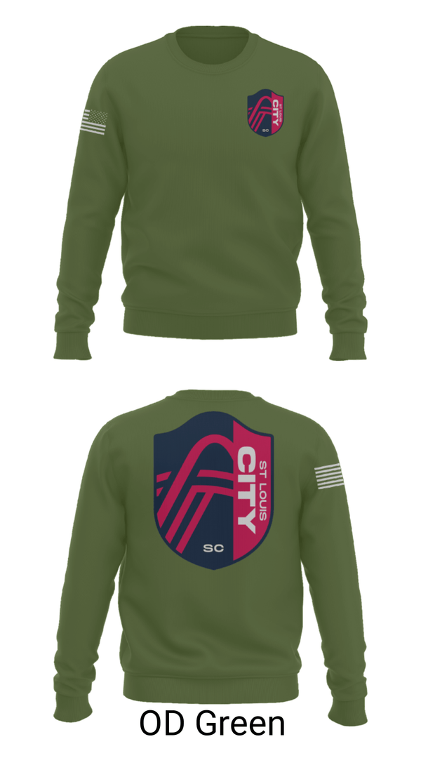Crew Neck Sweatshirt, , Army, Teamtime, Team time, sublimation, custom sports apparel, team uniforms, spirit wear, spiritwear, sports uniforms, custom shirts, team store, custom team store, fundraiser sports, apparel fundraiser