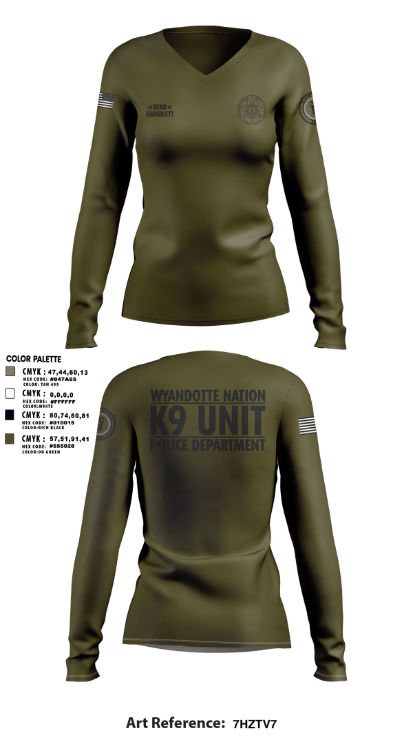Women's Long Sleeve Vneck Shirt, , Police, Teamtime, Team time, sublimation, custom sports apparel, team uniforms, spirit wear, spiritwear, sports uniforms, custom shirts, team store, custom team store, fundraiser sports, apparel fundraiser