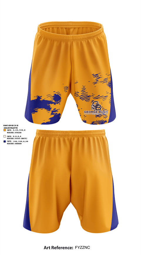 Athletic Shorts With Pockets, George Bush High School, Spirit Store, Teamtime, Team time, sublimation, custom sports apparel, team uniforms, spirit wear, spiritwear, sports uniforms, custom shirts, team store, custom team store, fundraiser sports, apparel fundraiser