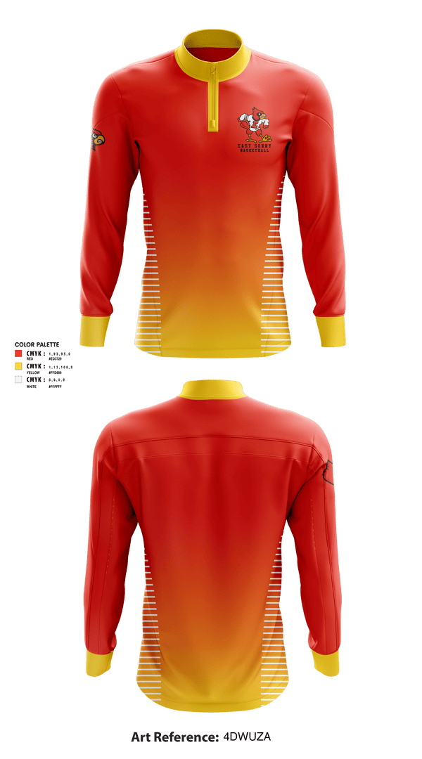 Quarter Zip Jacket, East Surry High School Basketball, Men's Basketball, Teamtime, Team time, sublimation, custom sports apparel, team uniforms, spirit wear, spiritwear, sports uniforms, custom shirts, team store, custom team store, fundraiser sports, apparel fundraiser