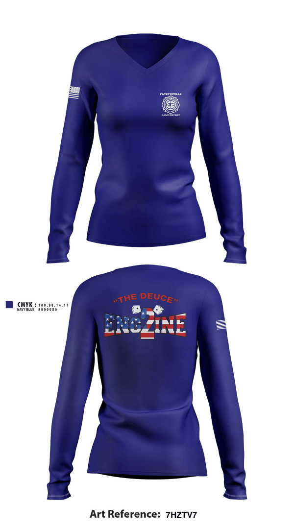 Women's Long Sleeve Vneck Shirt, , Fire Department, Teamtime, Team time, sublimation, custom sports apparel, team uniforms, spirit wear, spiritwear, sports uniforms, custom shirts, team store, custom team store, fundraiser sports, apparel fundraiser