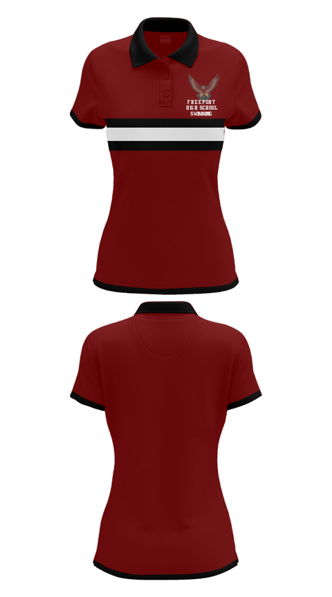 Short Sleeve Performance Polo, Freeport High School Swimming, Swimming, Teamtime, Team time, sublimation, custom sports apparel, team uniforms, spirit wear, spiritwear, sports uniforms, custom shirts, team store, custom team store, fundraiser sports, apparel fundraiser