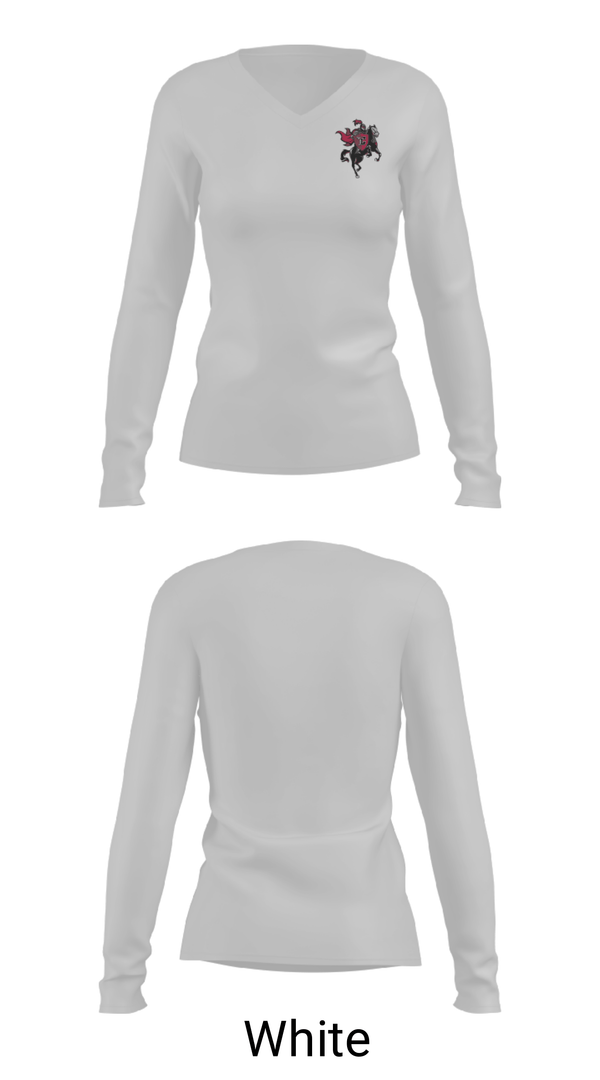 Women's Long Sleeve Vneck Shirt, Churchill High School Gymnastics, Cheer, Teamtime, Team time, sublimation, custom sports apparel, team uniforms, spirit wear, spiritwear, sports uniforms, custom shirts, team store, custom team store, fundraiser sports, apparel fundraiser