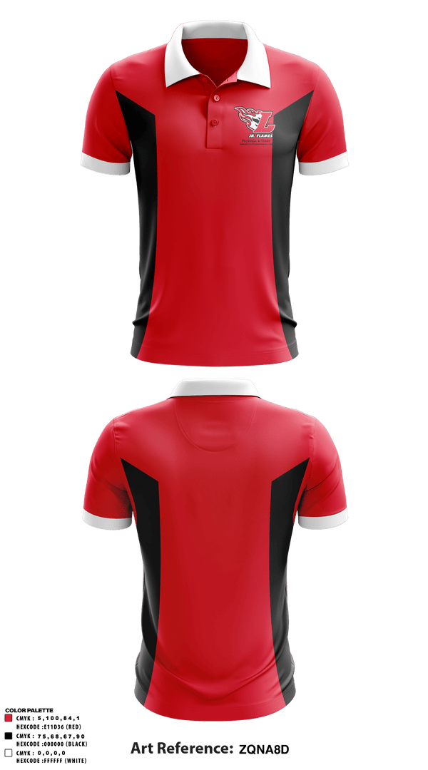 Short Sleeve Performance Polo, Lodi Jr Flames Football & Cheer, Cheer, Teamtime, Team time, sublimation, custom sports apparel, team uniforms, spirit wear, spiritwear, sports uniforms, custom shirts, team store, custom team store, fundraiser sports, apparel fundraiser