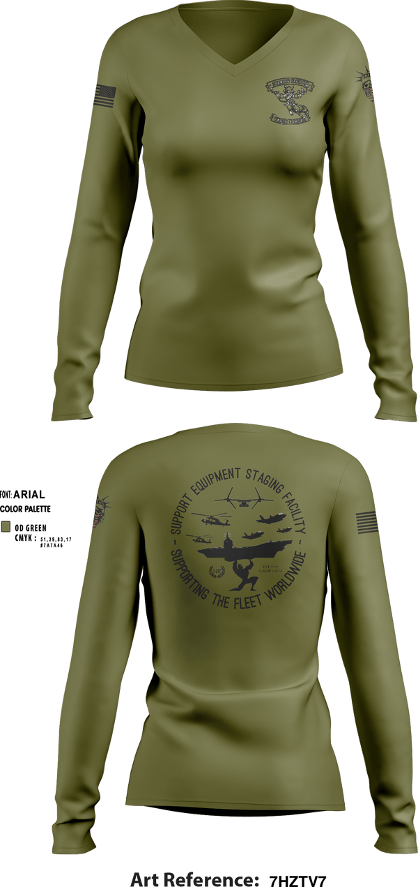 Women's Long Sleeve Vneck Shirt, , Navy, Teamtime, Team time, sublimation, custom sports apparel, team uniforms, spirit wear, spiritwear, sports uniforms, custom shirts, team store, custom team store, fundraiser sports, apparel fundraiser