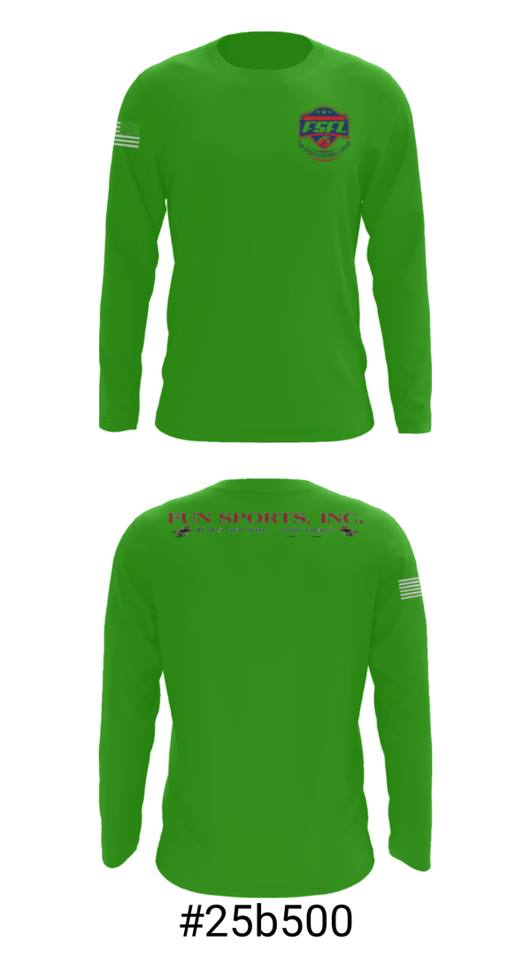 Long Sleeve Performance Shirt, Fun Sports, Football, Teamtime, Team time, sublimation, custom sports apparel, team uniforms, spirit wear, spiritwear, sports uniforms, custom shirts, team store, custom team store, fundraiser sports, apparel fundraiser