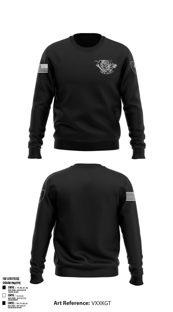 Crew Neck Sweatshirt, 1438th CTC, National Guard, Teamtime, Team time, sublimation, custom sports apparel, team uniforms, spirit wear, spiritwear, sports uniforms, custom shirts, team store, custom team store, fundraiser sports, apparel fundraiser