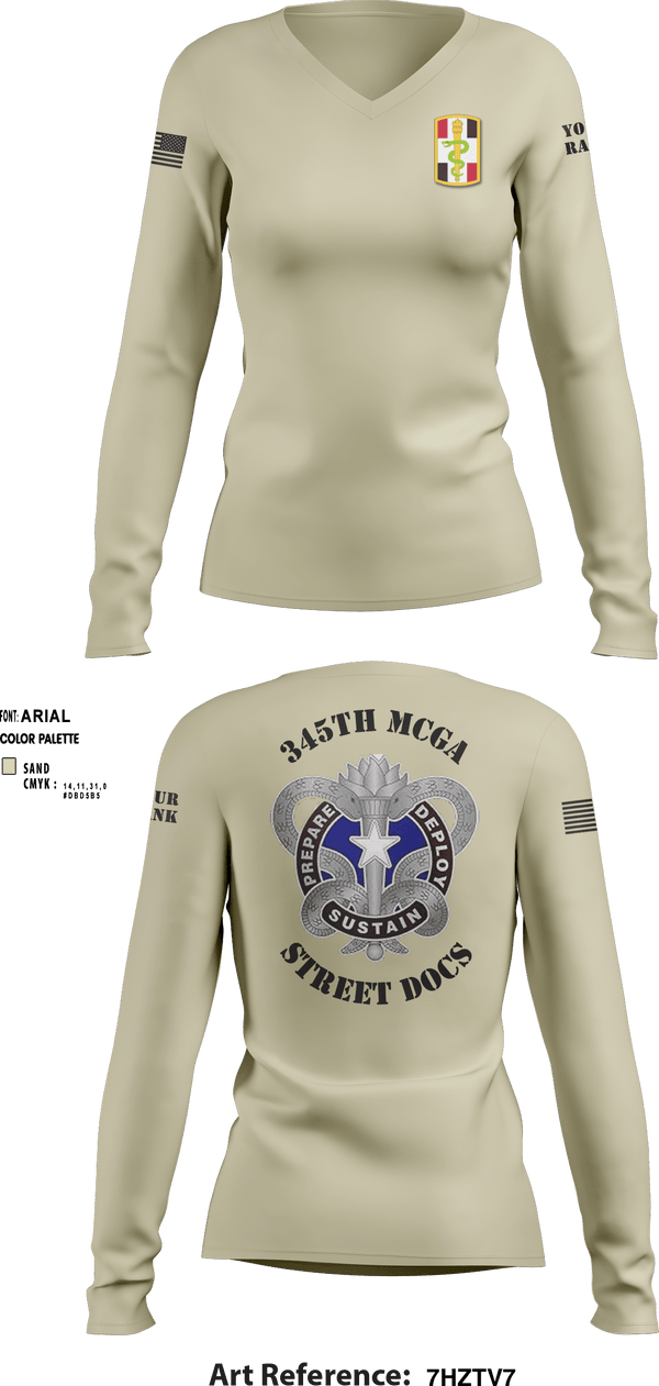 Women's Long Sleeve Vneck Shirt, , Army, Teamtime, Team time, sublimation, custom sports apparel, team uniforms, spirit wear, spiritwear, sports uniforms, custom shirts, team store, custom team store, fundraiser sports, apparel fundraiser