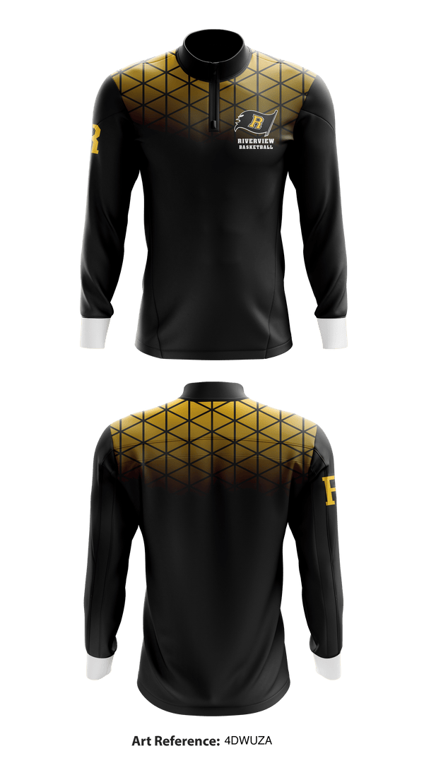 Quarter Zip Jacket, Riverview High School Basketball, Men's Basketball, Teamtime, Team time, sublimation, custom sports apparel, team uniforms, spirit wear, spiritwear, sports uniforms, custom shirts, team store, custom team store, fundraiser sports, apparel fundraiser