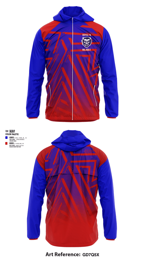 Windbreaker, Devils Rejects, Men's Lacrosse, Teamtime, Team time, sublimation, custom sports apparel, team uniforms, spirit wear, spiritwear, sports uniforms, custom shirts, team store, custom team store, fundraiser sports, apparel fundraiser