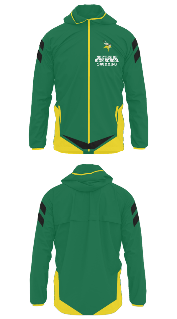 Windbreaker, Northside High School Swimming, Swimming, Teamtime, Team time, sublimation, custom sports apparel, team uniforms, spirit wear, spiritwear, sports uniforms, custom shirts, team store, custom team store, fundraiser sports, apparel fundraiser
