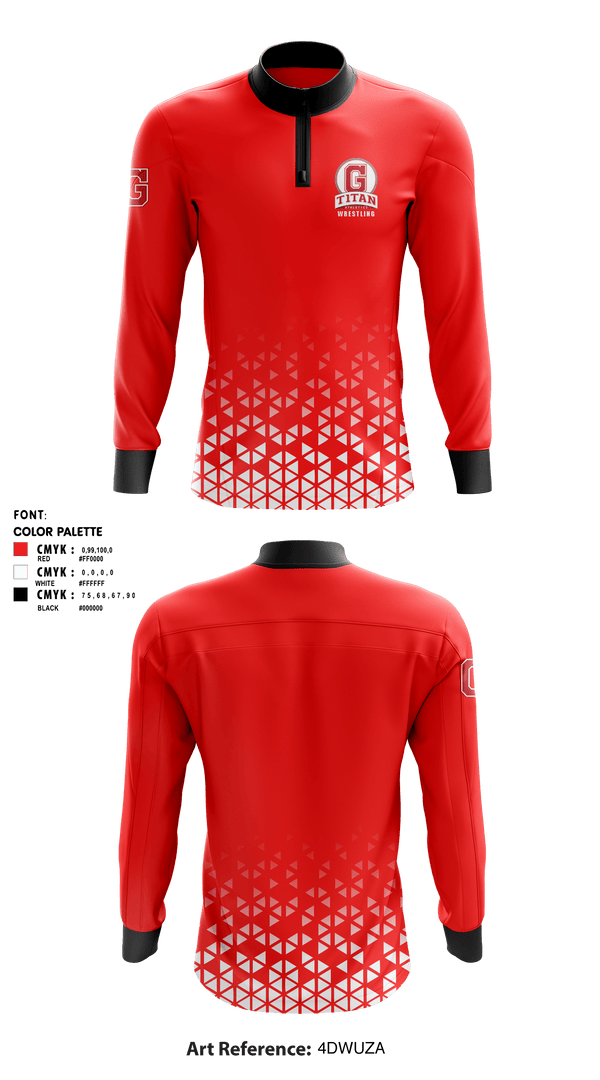 Quarter Zip Jacket, Glenwood High School Wrestling, Wrestling, Teamtime, Team time, sublimation, custom sports apparel, team uniforms, spirit wear, spiritwear, sports uniforms, custom shirts, team store, custom team store, fundraiser sports, apparel fundraiser
