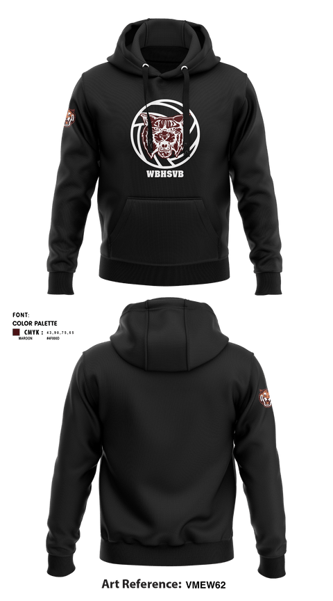 Hoodie, West Bridgewater High School Volleyball, Women's Volleyball, Teamtime, Team time, sublimation, custom sports apparel, team uniforms, spirit wear, spiritwear, sports uniforms, custom shirts, team store, custom team store, fundraiser sports, apparel fundraiser