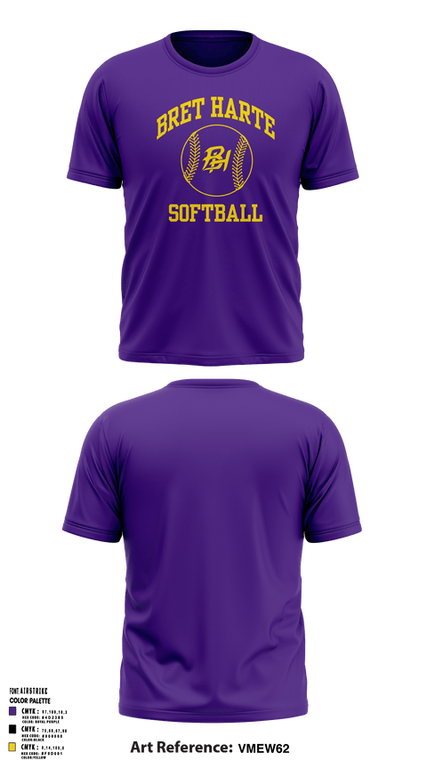 Short Sleeve Performance Shirt, Bret Harte Union High School Softball, Softball, Teamtime, Team time, sublimation, custom sports apparel, team uniforms, spirit wear, spiritwear, sports uniforms, custom shirts, team store, custom team store, fundraiser sports, apparel fundraiser