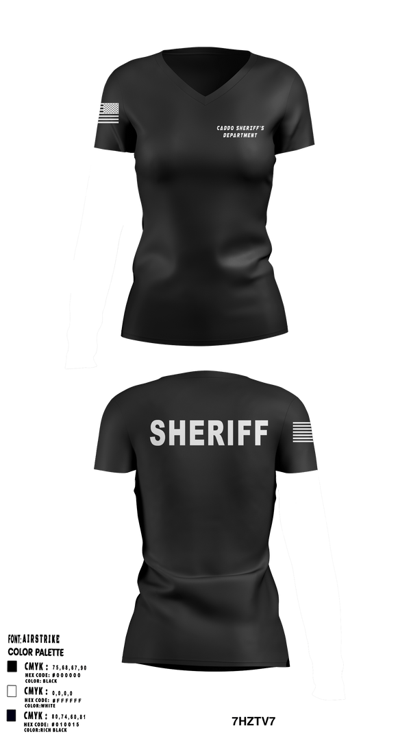 Women's Short Sleeve Vneck Shirt, Caddo Sheriff’s DepartmentSheriff, Police, Teamtime, Team time, sublimation, custom sports apparel, team uniforms, spirit wear, spiritwear, sports uniforms, custom shirts, team store, custom team store, fundraiser sports, apparel fundraiser