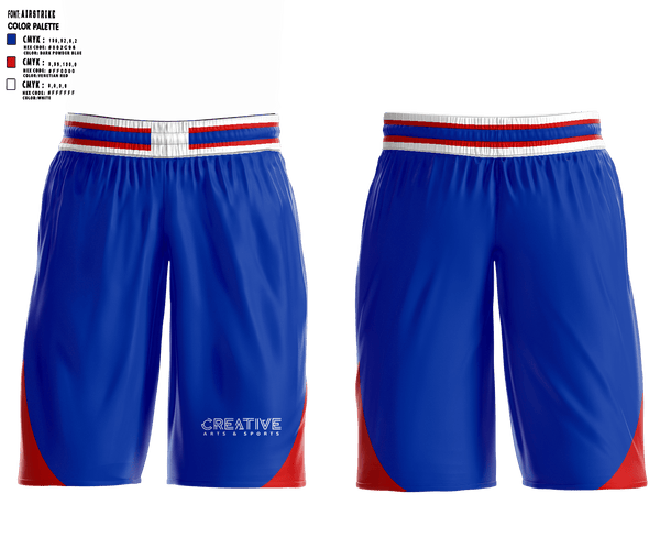 Mens Basketball Shorts, Creative Arts and Sports, Men's Basketball, Teamtime, Team time, sublimation, custom sports apparel, team uniforms, spirit wear, spiritwear, sports uniforms, custom shirts, team store, custom team store, fundraiser sports, apparel fundraiser