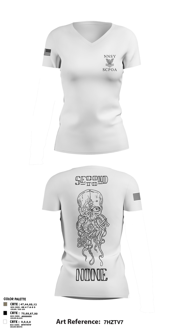 Women's Short Sleeve Vneck Shirt, NNSY SCPOA, Navy, Teamtime, Team time, sublimation, custom sports apparel, team uniforms, spirit wear, spiritwear, sports uniforms, custom shirts, team store, custom team store, fundraiser sports, apparel fundraiser