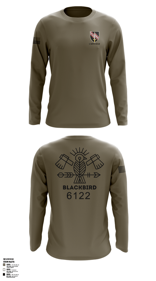 Long Sleeve Performance Shirt, 1-54th SFABBco 1/54th SFAB, Army, Teamtime, Team time, sublimation, custom sports apparel, team uniforms, spirit wear, spiritwear, sports uniforms, custom shirts, team store, custom team store, fundraiser sports, apparel fundraiser