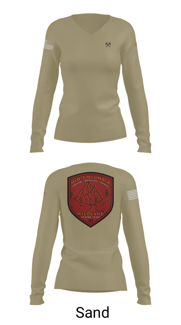 Women's Long Sleeve Vneck Shirt, , Fire Department, Teamtime, Team time, sublimation, custom sports apparel, team uniforms, spirit wear, spiritwear, sports uniforms, custom shirts, team store, custom team store, fundraiser sports, apparel fundraiser