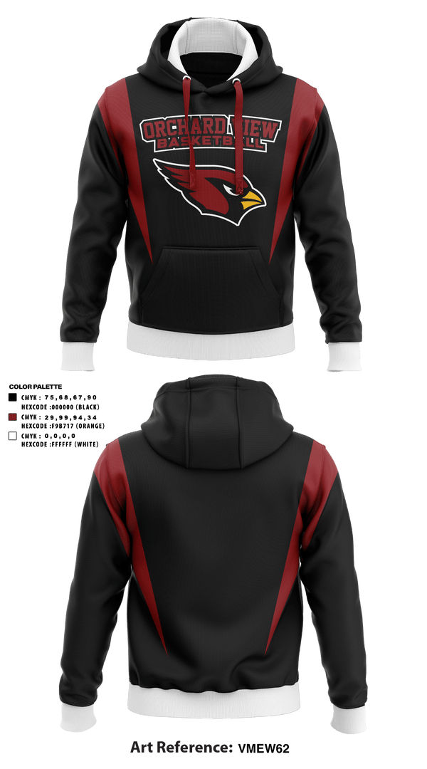 Hoodie, Orchard View High School Basketball, Men's Basketball, Teamtime, Team time, sublimation, custom sports apparel, team uniforms, spirit wear, spiritwear, sports uniforms, custom shirts, team store, custom team store, fundraiser sports, apparel fundraiser