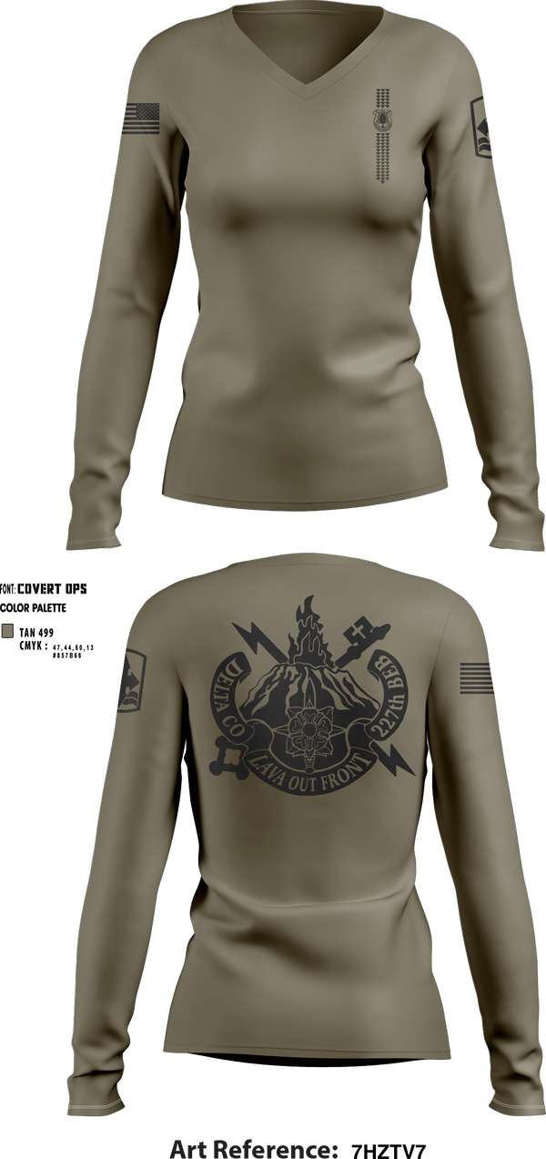 Women's Long Sleeve Vneck Shirt, , National Guard, Teamtime, Team time, sublimation, custom sports apparel, team uniforms, spirit wear, spiritwear, sports uniforms, custom shirts, team store, custom team store, fundraiser sports, apparel fundraiser