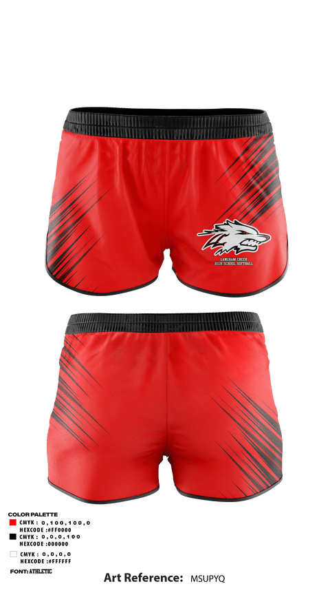 Track Shorts, Langham Creek High School Softball, Softball, Teamtime, Team time, sublimation, custom sports apparel, team uniforms, spirit wear, spiritwear, sports uniforms, custom shirts, team store, custom team store, fundraiser sports, apparel fundraiser